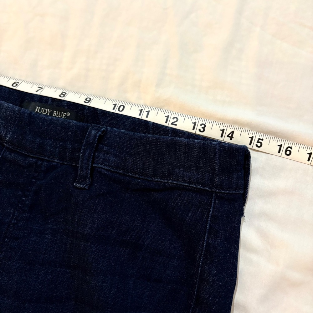 Judy Blue Dark Wash Pull On Super Flare Jeans JB88136 Size 11/28 Bell Bottoms - Picture 9 of 11